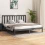 Estructura de cama de madera maciza de pino gris 200x200 cm de vidaXL, Camas y somieres - Ref: Foro24-3105182, Precio: 155,26...