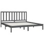 Estructura de cama de madera maciza de pino gris 200x200 cm de vidaXL, Camas y somieres - Ref: Foro24-3105182, Precio: 155,26...