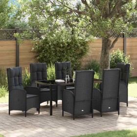 Conjunto de Comedor de Jardín 7 pcs Negro ratán sintético en Sillas de jardín | Comprar online en Foru.es