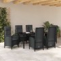 Conjunto de Comedor de Jardín 7 pcs Negro ratán sintético en Sillas de jardín | Comprar online en Foru.es