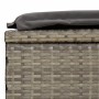 Tumbona 2 personas toldo redondo ratán PE gris 211x112x140 cm de vidaXL, Tumbonas - Ref: Foro24-319655, Precio: 283,14 €, Des...
