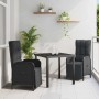 Conjunto de Comedor de Jardín 3 pcs Negro ratán sintético en Sillas de jardín | Comprar online en Foru.es