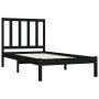Estructura de cama madera maciza de pino negra 100x200 cm de vidaXL, Camas y somieres - Ref: Foro24-3105154, Precio: 117,94 €...