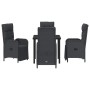 Conjunto de Comedor de Jardín 5 pcs Negro ratán sintético en Sillas de jardín | Comprar online en Foru.es