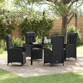 Conjunto de Comedor de Jardín 5 pcs Negro ratán sintético en Sillas de jardín | Comprar online en Foru.es