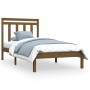 Estructura de cama madera maciza marrón miel 100x200 cm de vidaXL, Camas y somieres - Ref: Foro24-3105243, Precio: 103,98 €, ...