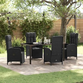 Conjunto de Comedor de Jardín 5 pcs Negro ratán sintético en Sillas de jardín | Comprar online en Foru.es