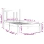 Estructura de cama madera maciza marrón miel 100x200 cm de vidaXL, Camas y somieres - Ref: Foro24-3105243, Precio: 103,98 €, ...