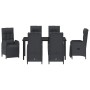 Conjunto de Comedor de Jardín 7 pcs Negro ratán sintético en Sillas de jardín | Comprar online en Foru.es