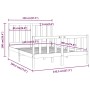 Estructura de cama de madera maciza negra 140x190 cm de vidaXL, Camas y somieres - Ref: Foro24-3105209, Precio: 172,39 €, Des...