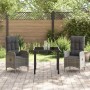 Conjunto de Comedor de Jardín 3 pcs Gris ratán sintético en Sillas de jardín | Comprar online en Foru.es