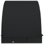 Tumbona 2 personas toldo redondo ratán PE negra 211x112x140 cm de vidaXL, Tumbonas - Ref: Foro24-319656, Precio: 284,18 €, De...