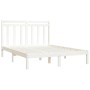 Estructura de cama de madera maciza de pino blanca 160x200 cm de vidaXL, Camas y somieres - Ref: Foro24-3105261, Precio: 128,...