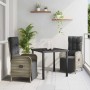 Conjunto de Comedor de Jardín 3 pcs Gris ratán sintético en Sillas de jardín | Comprar online en Foru.es