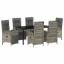 Conjunto de Comedor de Jardín 7 pcs Gris ratán sintético en Sillas de jardín | Comprar online en Foru.es
