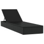 Tumbonas 2 uds con mesita ratán sintético negro de vidaXL, Tumbonas - Ref: Foro24-319636, Precio: 302,17 €, Descuento: %