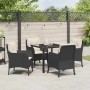 Conjunto de Comedor de Jardín con cojín 5 pcs Negro Poliratán en Sillas de jardín | Comprar online en Foru.es
