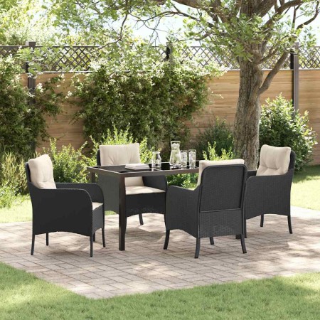 Conjunto de Comedor de Jardín 5 pcs Negro ratán sintético en Sillas de jardín | Comprar online en Foru.es