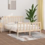 Estructura de cama madera maciza 140x190 cm de vidaXL, Camas y somieres - Ref: Foro24-3105205, Precio: 124,13 €, Descuento: %