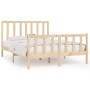 Estructura de cama madera maciza 140x190 cm de vidaXL, Camas y somieres - Ref: Foro24-3105205, Precio: 124,13 €, Descuento: %