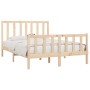 Estructura de cama madera maciza 140x190 cm de vidaXL, Camas y somieres - Ref: Foro24-3105205, Precio: 124,13 €, Descuento: %