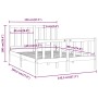 Estructura de cama madera maciza 140x190 cm de vidaXL, Camas y somieres - Ref: Foro24-3105205, Precio: 124,13 €, Descuento: %