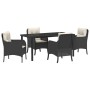 Conjunto de Comedor de Jardín 5 pcs Negro ratán sintético en Sillas de jardín | Comprar online en Foru.es
