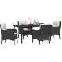 Conjunto de Comedor de Jardín 5 pcs Negro ratán sintético en Sillas de jardín | Comprar online en Foru.es