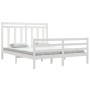 Estructura de cama de madera maciza de pino blanca 160x200 cm de vidaXL, Camas y somieres - Ref: Foro24-3105326, Precio: 143,...
