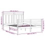 Estructura de cama de madera maciza de pino blanca 160x200 cm de vidaXL, Camas y somieres - Ref: Foro24-3105326, Precio: 143,...