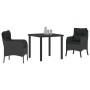 Conjunto de Comedor de Jardín 3 pcs Negro ratán sintético en Sillas de jardín | Comprar online en Foru.es