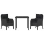 Conjunto de Comedor de Jardín 3 pcs Negro ratán sintético en Sillas de jardín | Comprar online en Foru.es