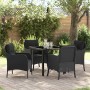 Conjunto de Comedor de Jardín 5 pcs Negro ratán sintético en Sillas de jardín | Comprar online en Foru.es