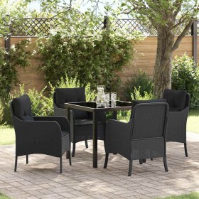 Conjunto de Comedor de Jardín 5 pcs Negro ratán sintético en Sillas de jardín | Comprar online en Foru.es