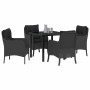 Conjunto de Comedor de Jardín 5 pcs Negro ratán sintético en Sillas de jardín | Comprar online en Foru.es