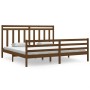 Estructura de cama madera maciza de pino marrón miel 200x200 cm de vidaXL, Camas y somieres - Ref: Foro24-3105338, Precio: 17...