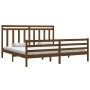 Estructura de cama madera maciza de pino marrón miel 200x200 cm de vidaXL, Camas y somieres - Ref: Foro24-3105338, Precio: 17...