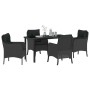 Conjunto de Comedor de Jardín 5 pcs Negro ratán sintético en Sillas de jardín | Comprar online en Foru.es