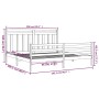 Estructura de cama madera maciza de pino marrón miel 200x200 cm de vidaXL, Camas y somieres - Ref: Foro24-3105338, Precio: 17...