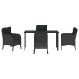 Conjunto de Comedor de Jardín 5 pcs Negro ratán sintético en Sillas de jardín | Comprar online en Foru.es