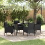 Conjunto de Comedor de Jardín 5 pcs Negro ratán sintético en Sillas de jardín | Comprar online en Foru.es