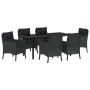 Conjunto de Comedor de Jardín 7 pcs Negro ratán sintético en Sillas de jardín | Comprar online en Foru.es