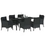 Conjunto de Comedor de Jardín 7 pcs Negro ratán sintético en Sillas de jardín | Comprar online en Foru.es