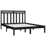 Estructura de cama de madera maciza negra 140x190 cm de vidaXL, Camas y somieres - Ref: Foro24-3105234, Precio: 159,62 €, Des...