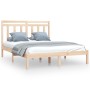 Estructura de cama madera maciza de pino 120x200 cm de vidaXL, Camas y somieres - Ref: Foro24-3105245, Precio: 111,08 €, Desc...