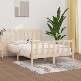 Estructura de cama madera maciza 120x190 cm de vidaXL, Camas y somieres - Ref: Foro24-3105195, Precio: 112,58 €, Descuento: %