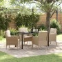 Conjunto de Comedor de Jardín con cojín 5 pcs Beige Poliratán en Sillas de jardín | Comprar online en Foru.es