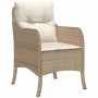 Conjunto de Comedor de Jardín 7 pcs Beige ratán sintético en Sillas de jardín | Comprar online en Foru.es