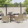 Conjunto de Comedor de Jardín con cojín 5 pcs Beige Poliratán en Sillas de jardín | Comprar online en Foru.es
