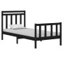 Estructura de cama madera maciza individual negra 75x190 cm de vidaXL, Camas y somieres - Ref: Foro24-3105344, Precio: 122,09...